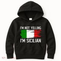 IM Not Yelling IM Sicilian Kids Hoodie thumb 0