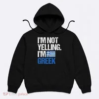 IM Not Yelling Im Greek Hoodie thumb 0