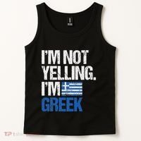 IM Not Yelling Im Greek Tank Top thumb 2