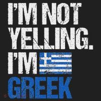IM Not Yelling Im Greek Golf Towel thumb 3