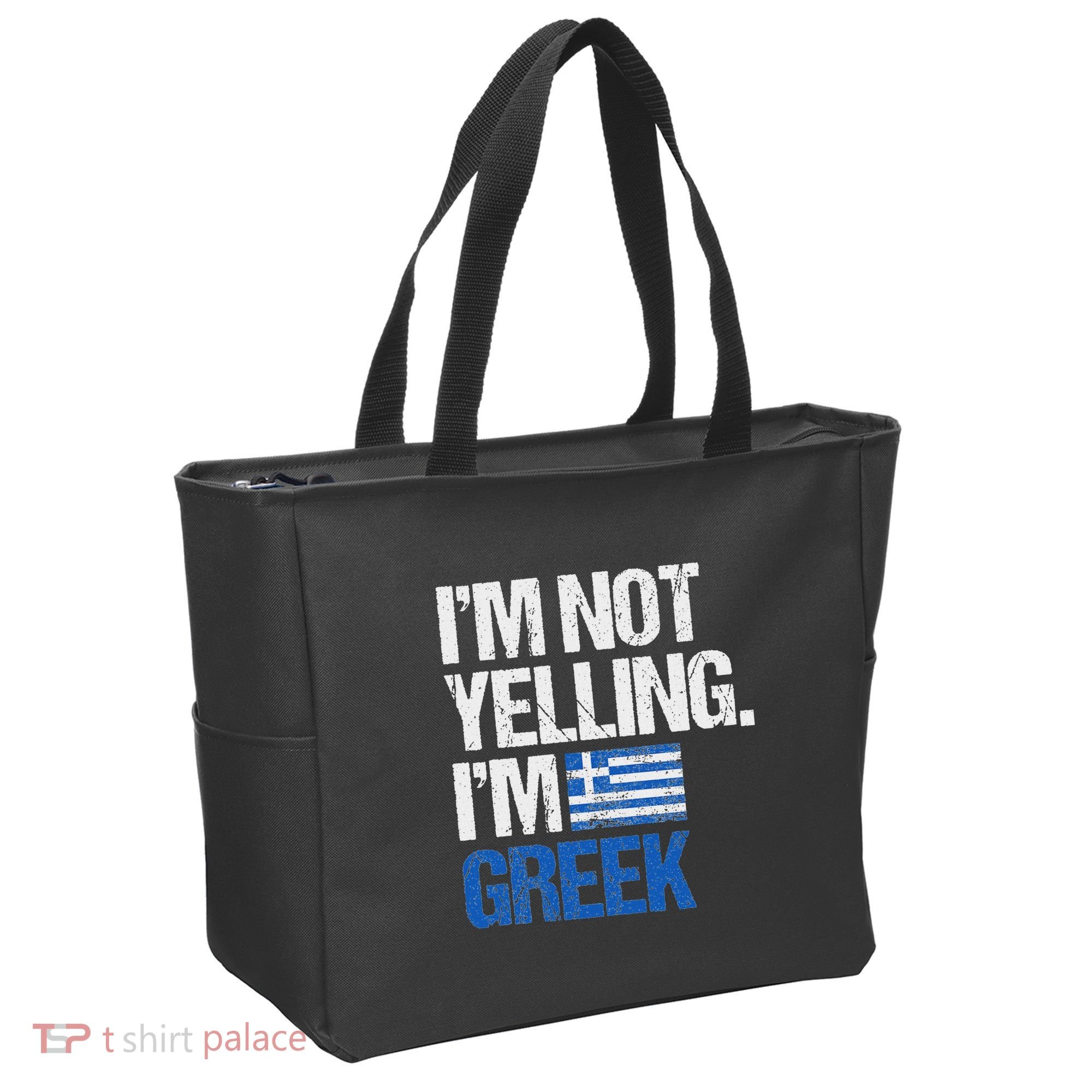 IM Not Yelling Im Greek Tote Bag