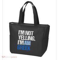 IM Not Yelling Im Greek Tote Bag thumb 3