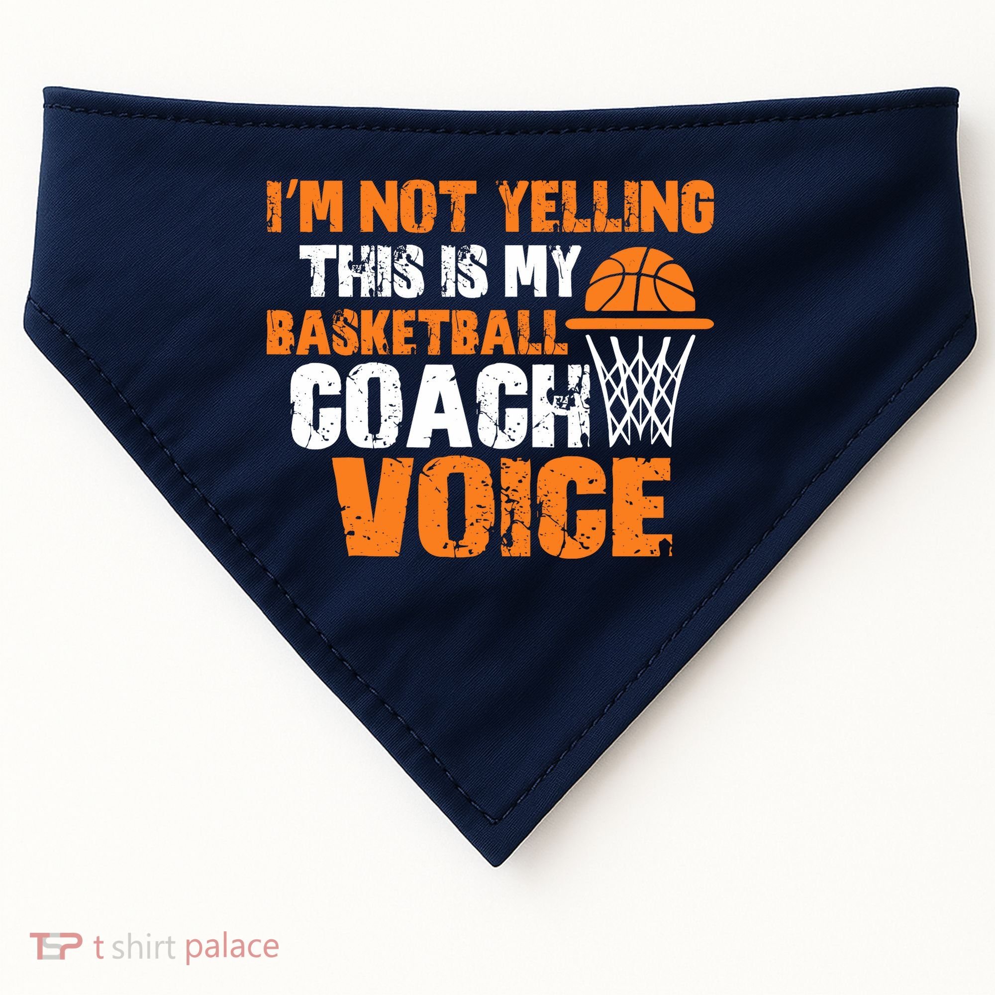 IM Not Yelling This Is My Basketball Coach Voice USA-Made Doggie Bandana