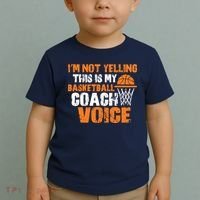 IM Not Yelling This Is My Basketball Coach Voice Toddler T-Shirt thumb 2