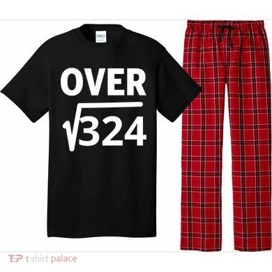 IM Over 18 Funny Square Root Math Design Pajama Set