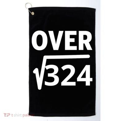 IM Over 18 Funny Square Root Math Design Golf Towel