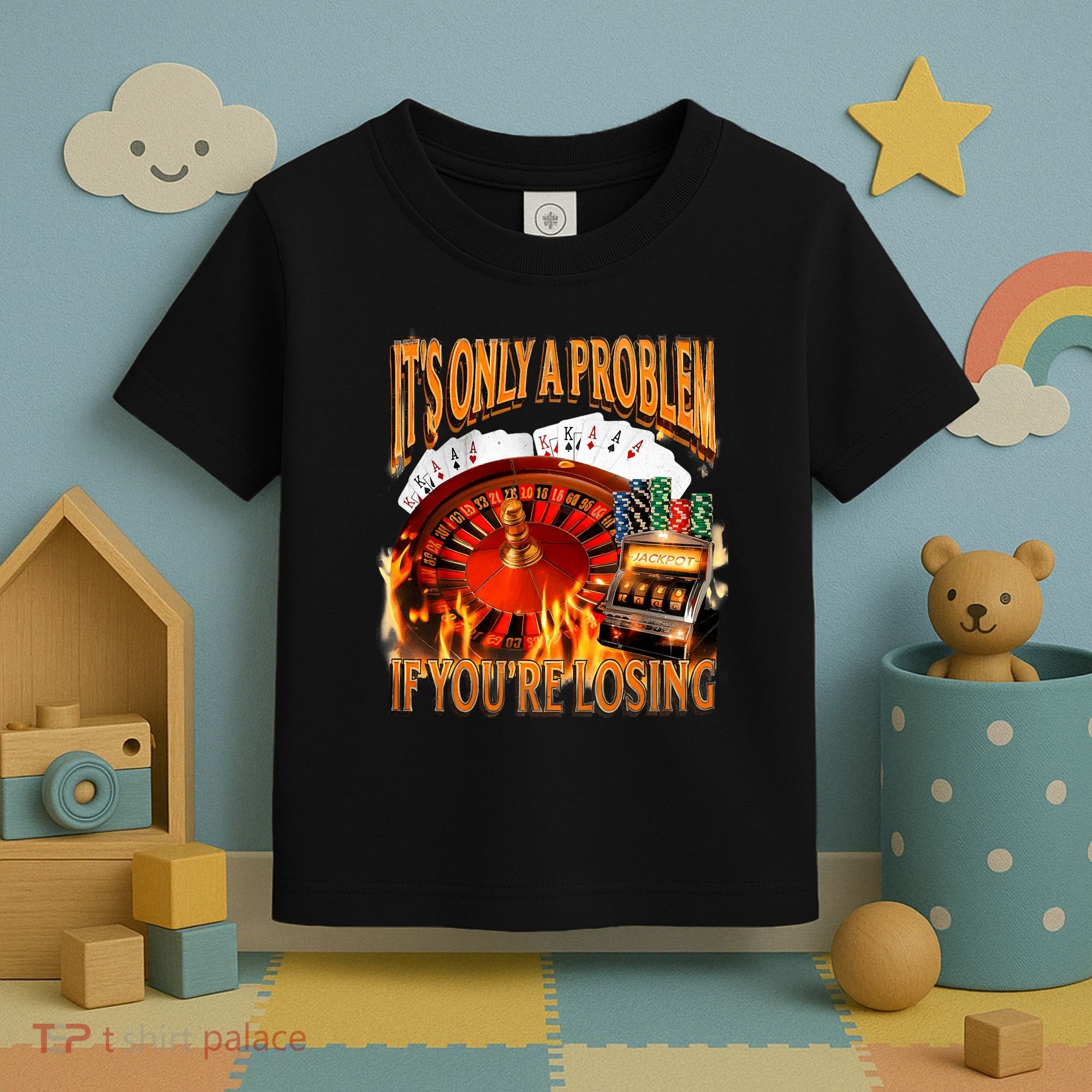 ItS Only A Problem If YouRe Losing Funny Gambling 90s Meme Toddler T-Shirt
