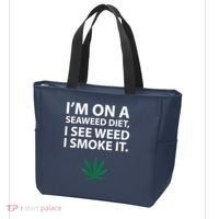 I'm On A Seaweed Diet I See Weed I Smoke It Pot Tote Bag thumb 3