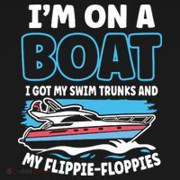 Im On A Boat I Got My Swim Trunks And My Floppies Pajama Set thumb 2