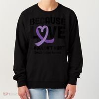 In October Awareness Domestic Violence Awareness Purple Women's Sweatshirt thumb 0