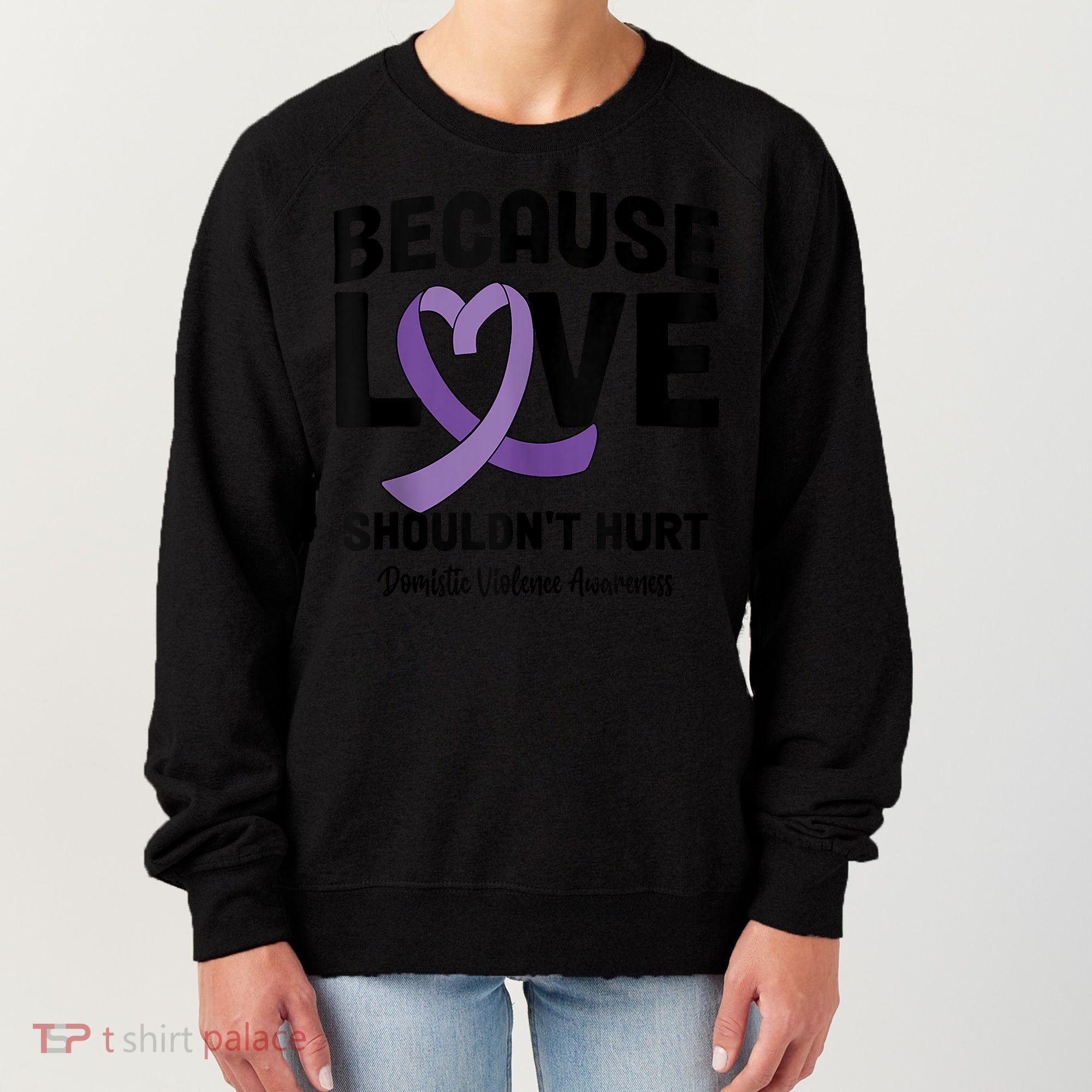 In October Awareness Domestic Violence Awareness Purple Women's Sweatshirt