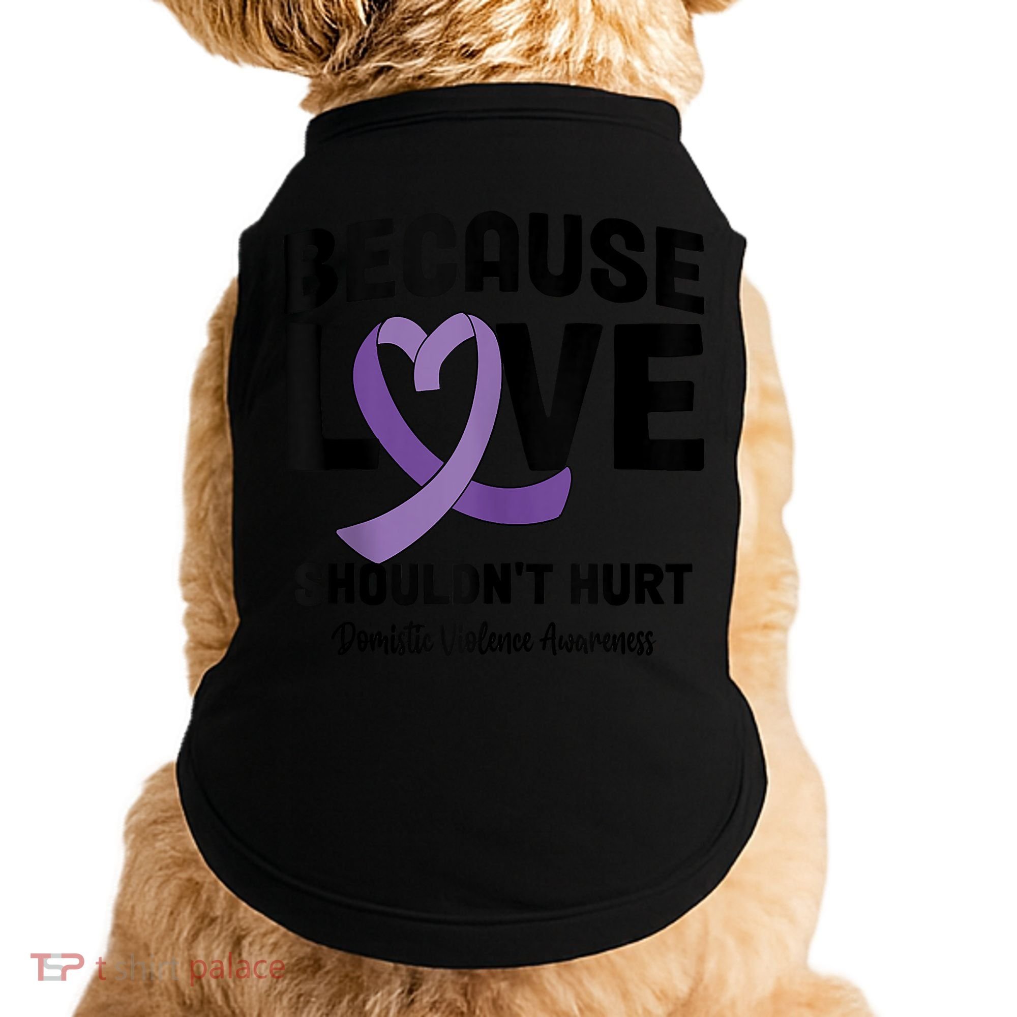 In October Awareness Domestic Violence Awareness Purple Doggie Tank