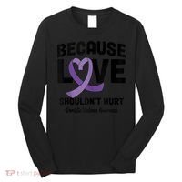 In October Awareness Domestic Violence Awareness Purple Long Sleeve Shirt thumb 0