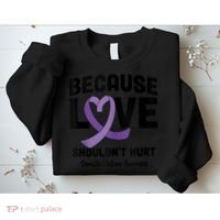 In October Awareness Domestic Violence Awareness Purple Sweatshirt thumb 2