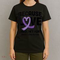 In October Awareness Domestic Violence Awareness Purple T-Shirt thumb 4