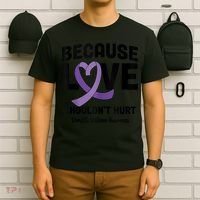 In October Awareness Domestic Violence Awareness Purple T-Shirt thumb 6