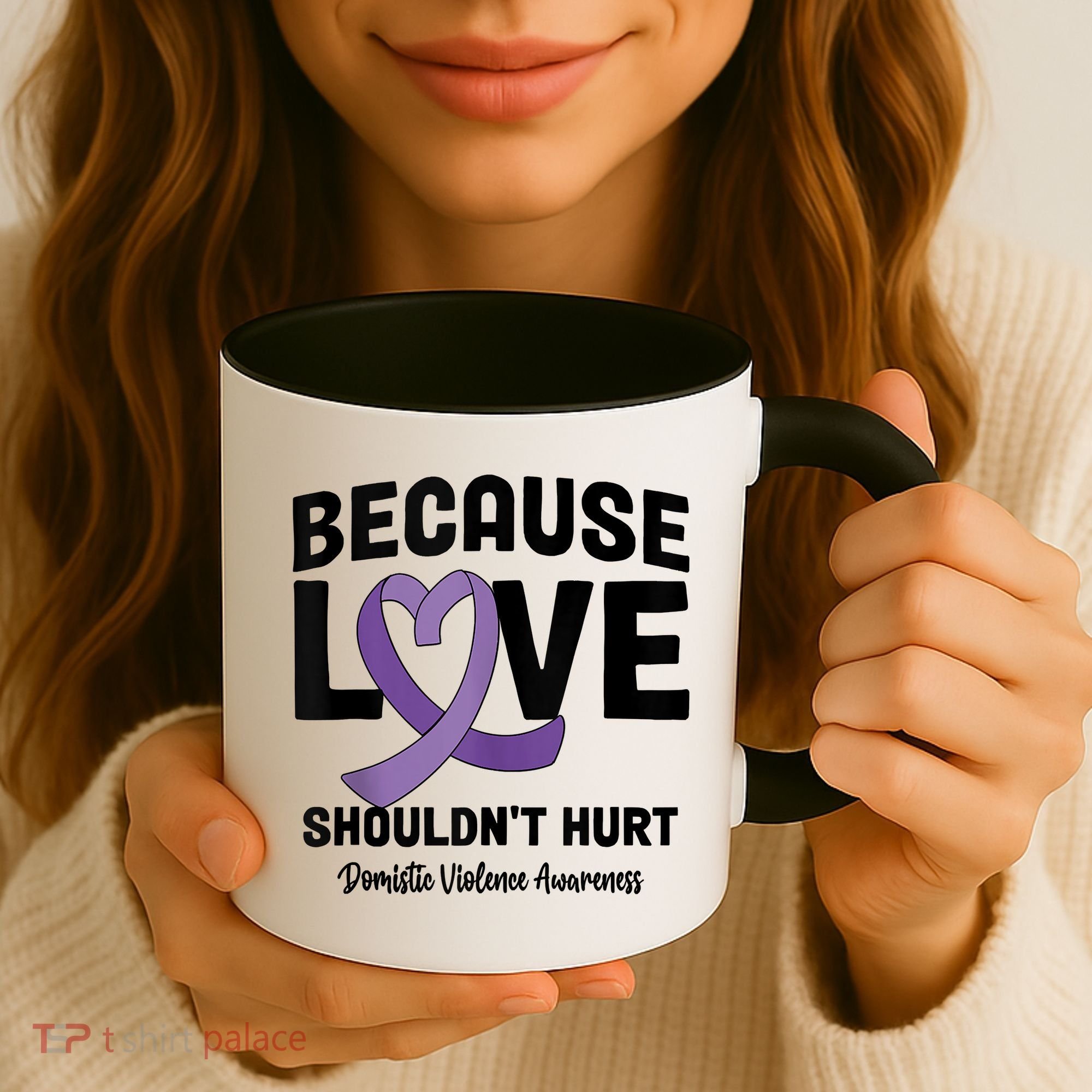 In October Awareness Domestic Violence Awareness Purple Coffee Mug