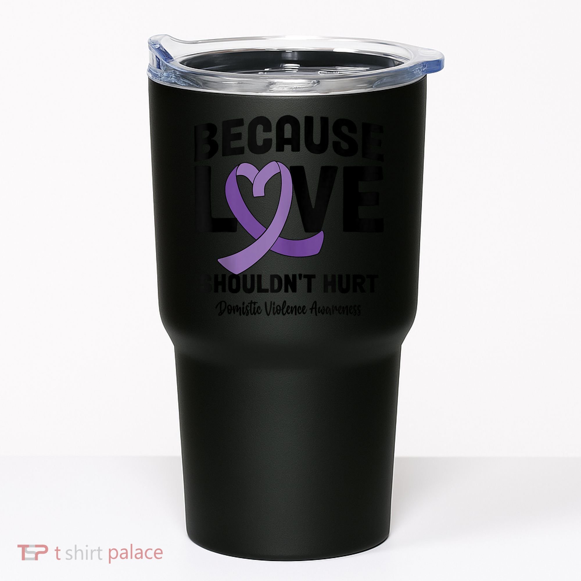 In October Awareness Domestic Violence Awareness Purple Tumbler