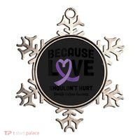 In October Awareness Domestic Violence Awareness Purple Ornament thumb 0