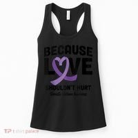 In October Awareness Domestic Violence Awareness Purple Women's Tank Top thumb 0