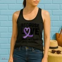 In October Awareness Domestic Violence Awareness Purple Women's Tank Top thumb 2
