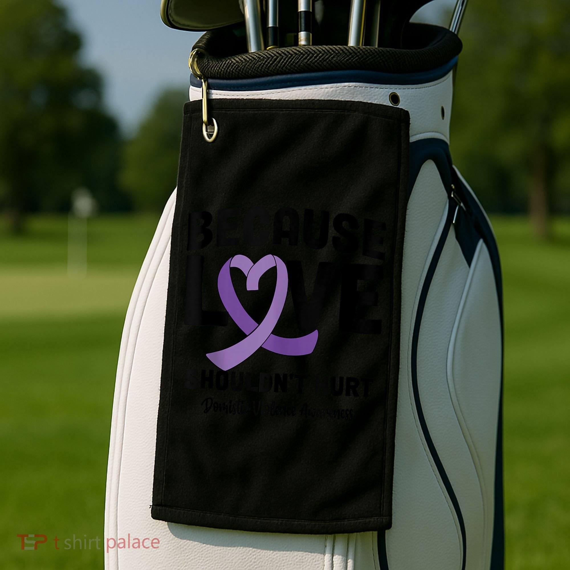 In October Awareness Domestic Violence Awareness Purple Golf Towel