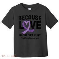 In October Awareness Domestic Violence Awareness Purple Toddler T-Shirt thumb 0