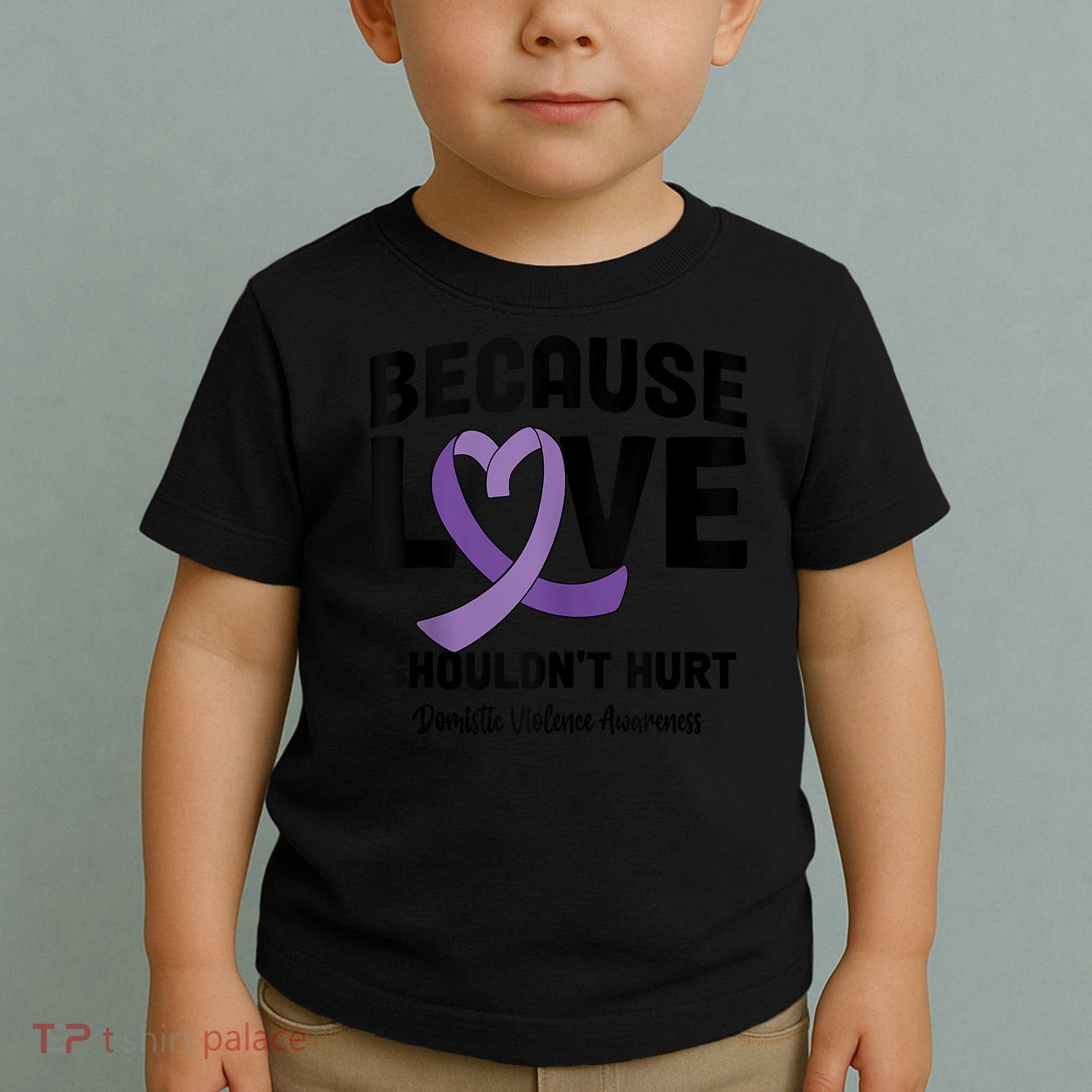 In October Awareness Domestic Violence Awareness Purple Toddler T-Shirt