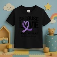In October Awareness Domestic Violence Awareness Purple Toddler T-Shirt thumb 3