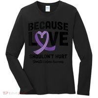 In October Awareness Domestic Violence Awareness Purple Women's Long Sleeve Shirt thumb 0