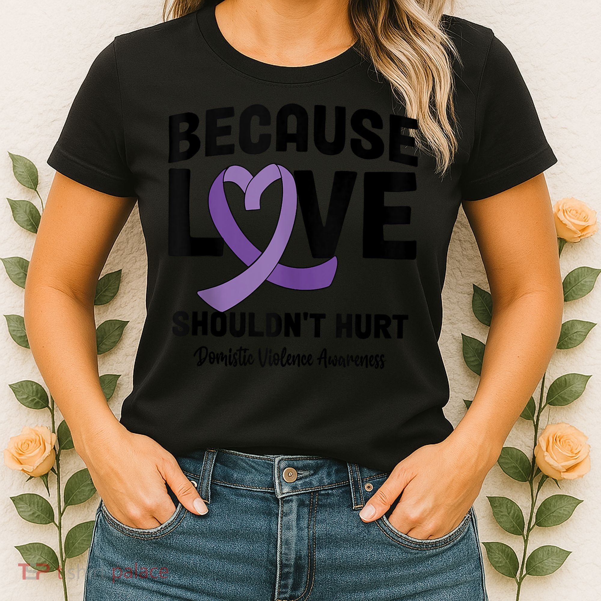 In October Awareness Domestic Violence Awareness Purple Women's T-Shirt