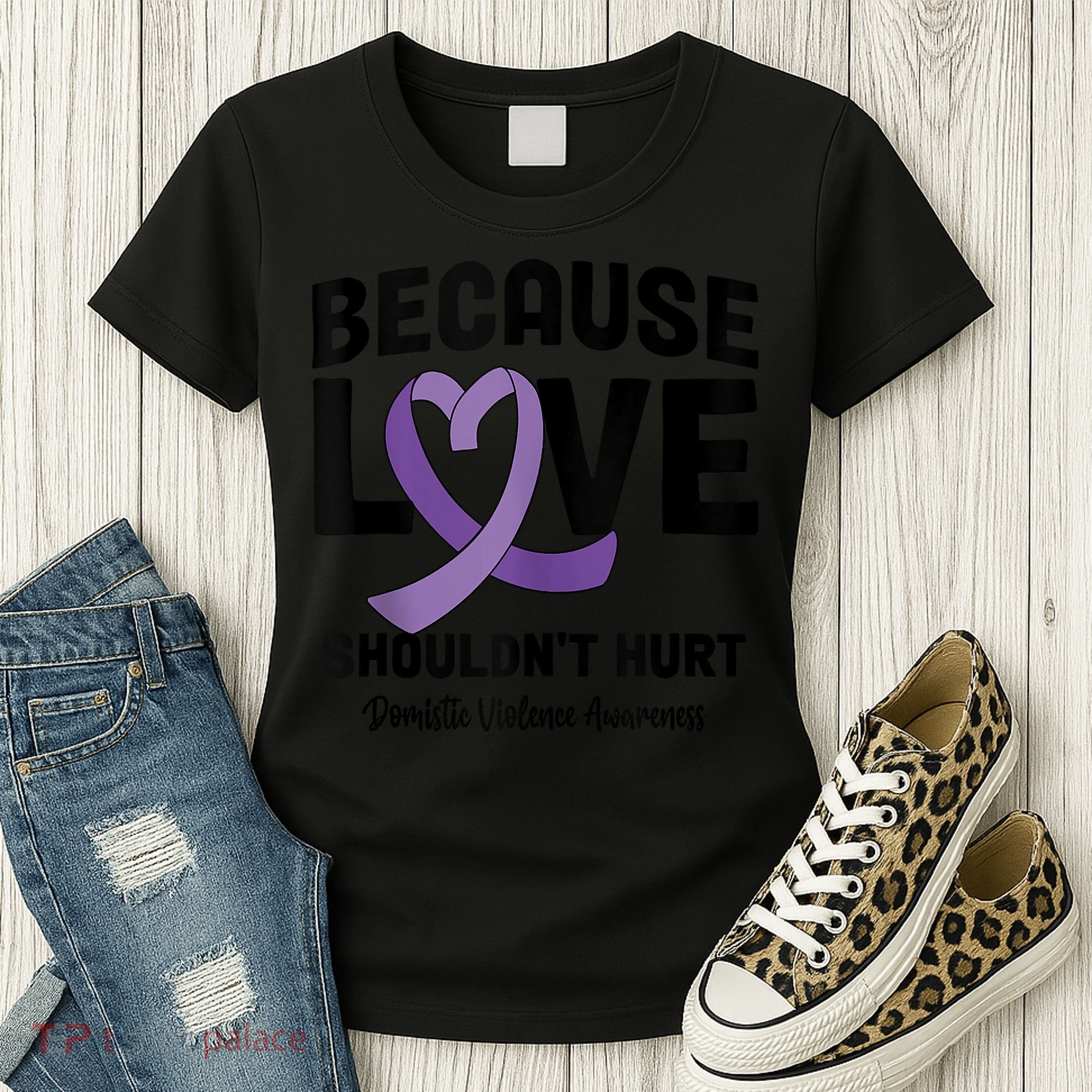 In October Awareness Domestic Violence Awareness Purple Women's T-Shirt
