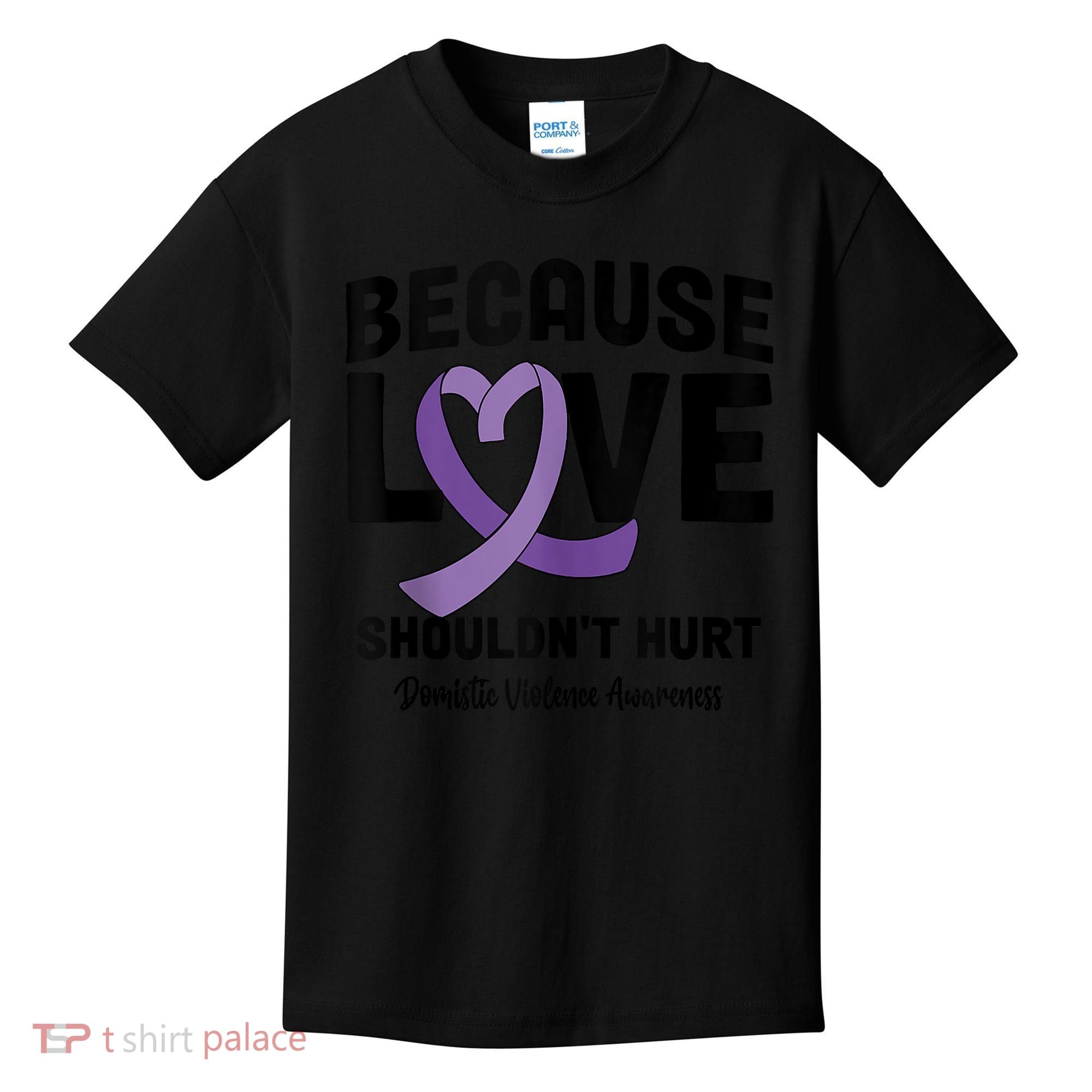 In October Awareness Domestic Violence Awareness Purple Kids T-Shirt