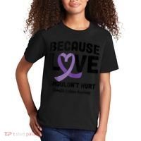 In October Awareness Domestic Violence Awareness Purple Kids T-Shirt thumb 2