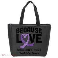In October Awareness Domestic Violence Awareness Purple Tote Bag thumb 0