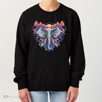 Illustration Of An Elephant Sunrise Women's Sweatshirt thumb 0