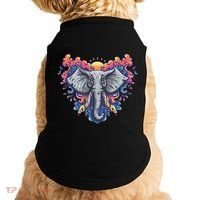 Illustration Of An Elephant Sunrise Doggie Tank thumb 0