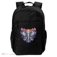 Illustration Of An Elephant Sunrise Backpack thumb 0