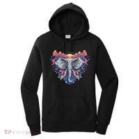Illustration Of An Elephant Sunrise Women's Hoodie thumb 0