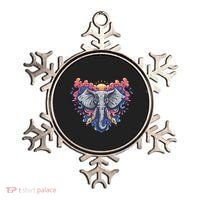 Illustration Of An Elephant Sunrise Ornament thumb 0
