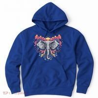 Illustration Of An Elephant Sunrise Hoodie thumb 0