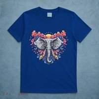 Illustration Of An Elephant Sunrise T-Shirt thumb 5