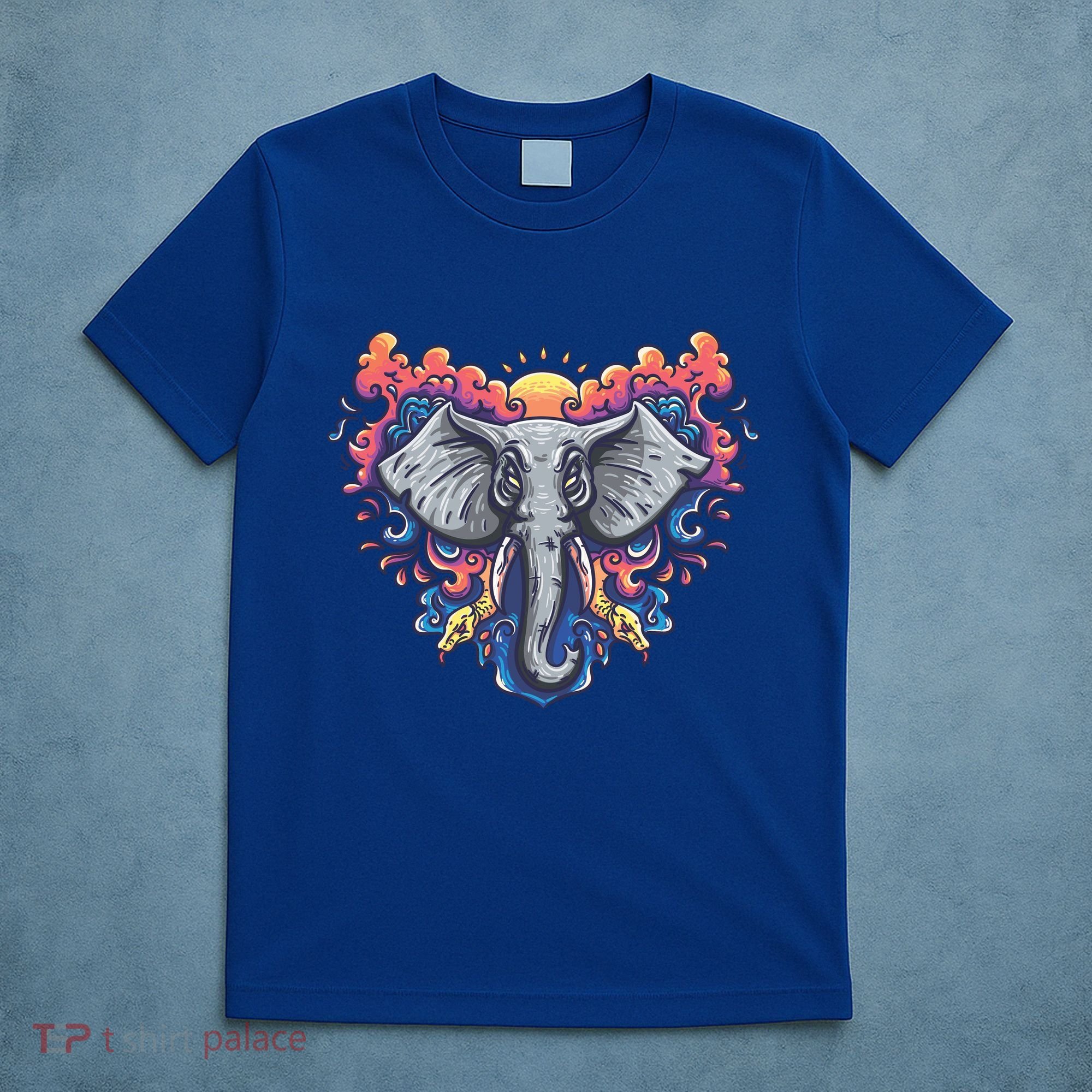 Illustration Of An Elephant Sunrise T-Shirt