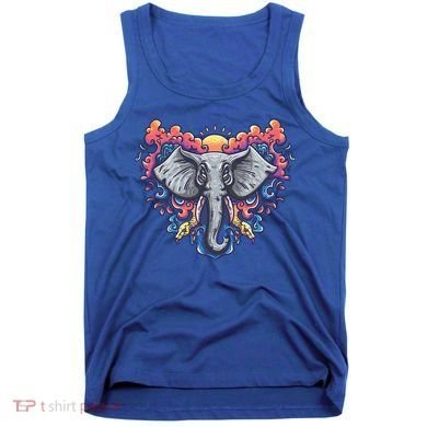 Illustration Of An Elephant Sunrise Tank Top
