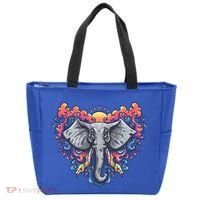 Illustration Of An Elephant Sunrise Tote Bag thumb 0