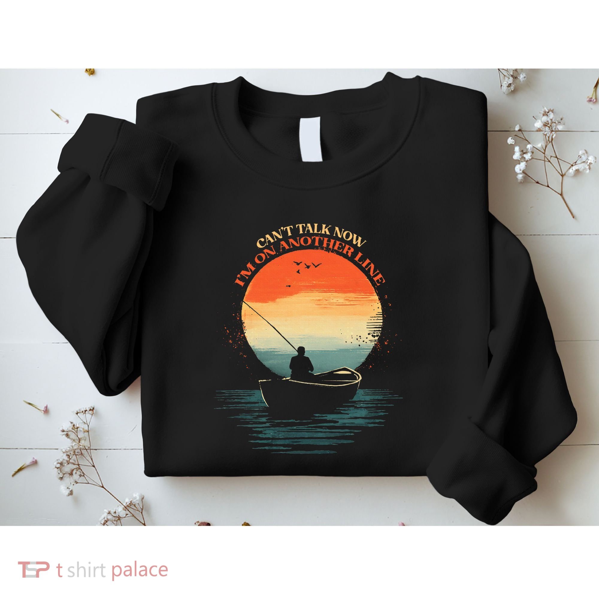 IM On Another Line Fisherman Angler Kayak Fishing Pun Sweatshirt