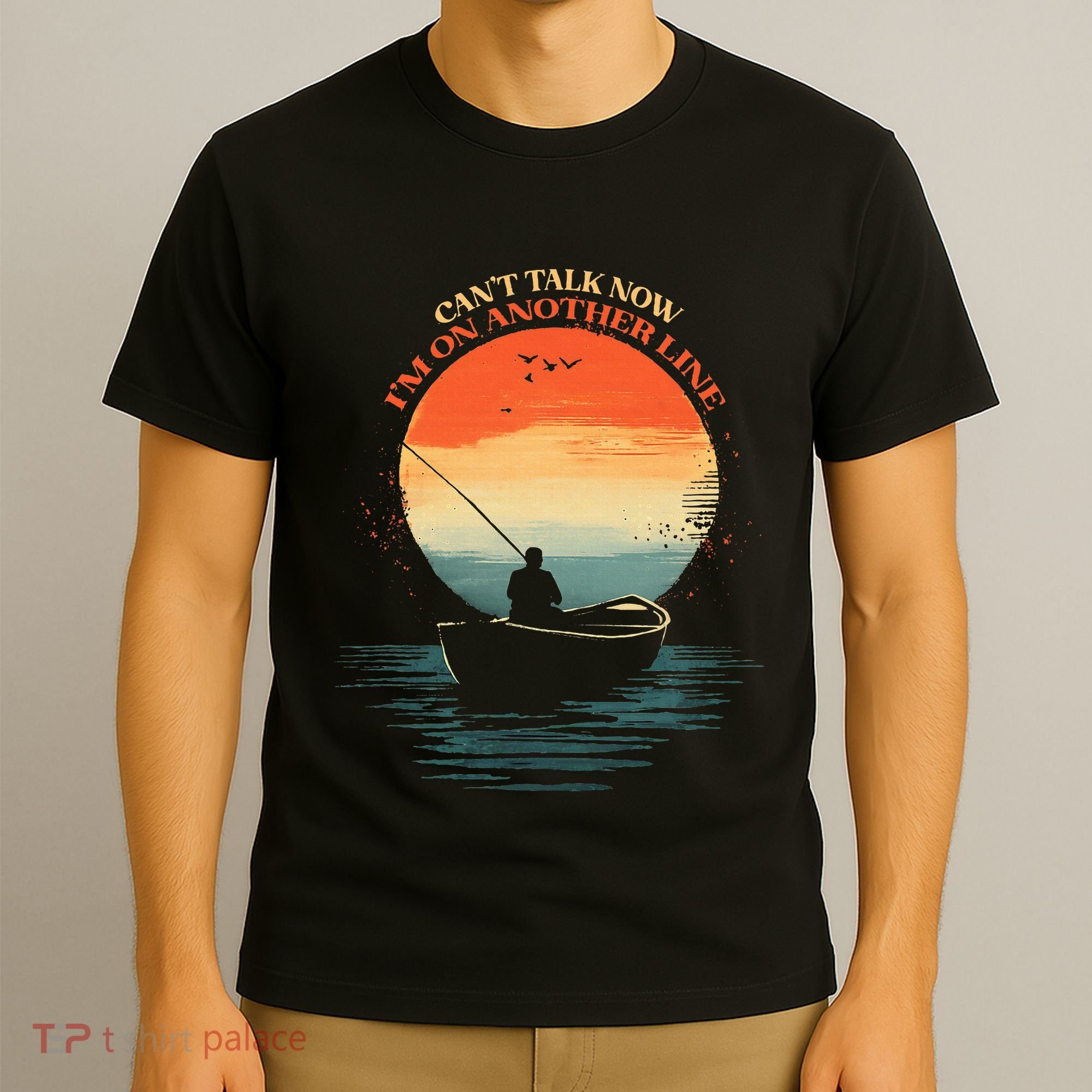 IM On Another Line Fisherman Angler Kayak Fishing Pun T-Shirt