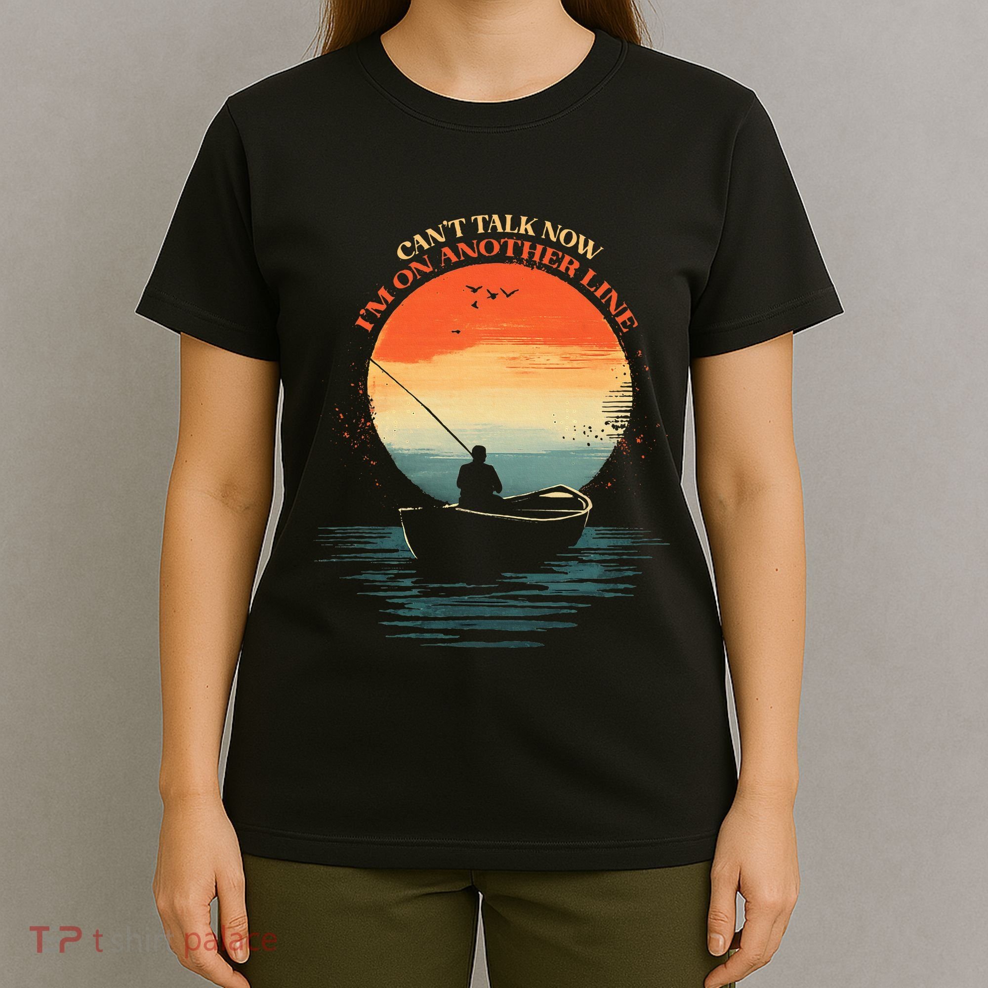 IM On Another Line Fisherman Angler Kayak Fishing Pun T-Shirt