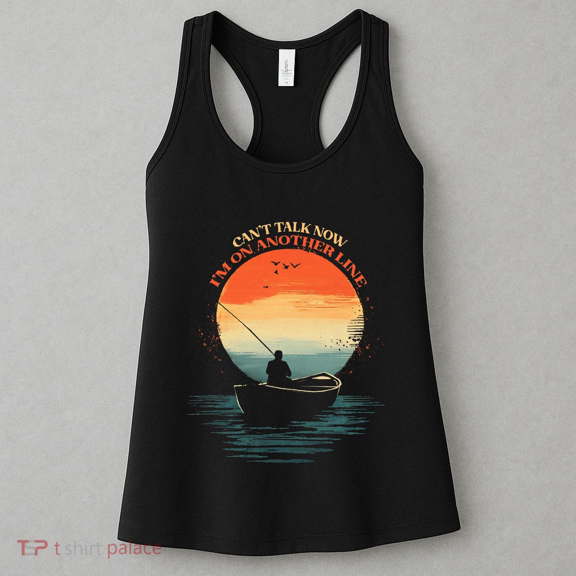 IM On Another Line Fisherman Angler Kayak Fishing Pun Women's Tank Top