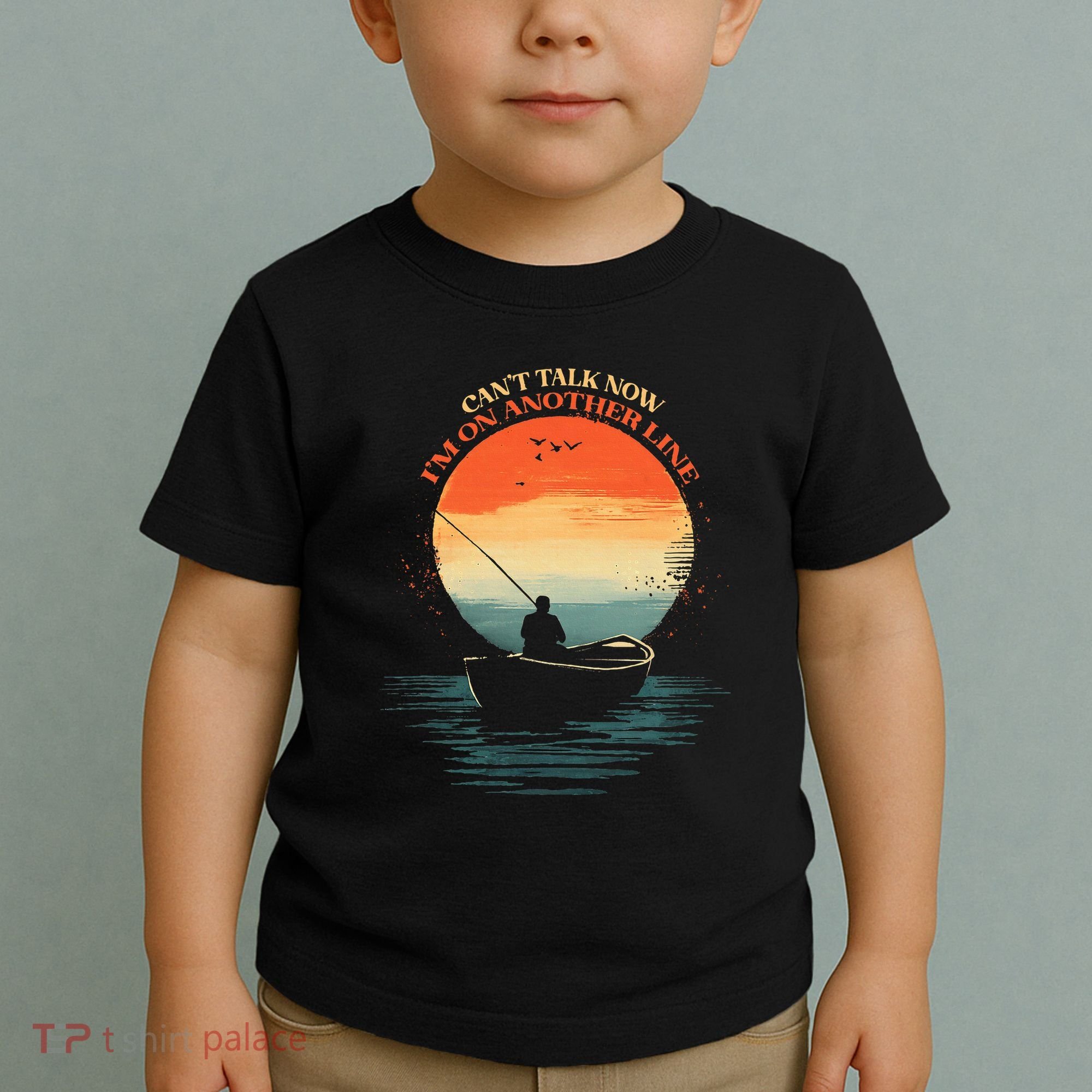 IM On Another Line Fisherman Angler Kayak Fishing Pun Toddler T-Shirt